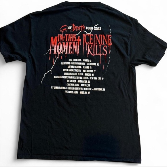 In This Moment “Kiss Of Death” 2023 Tour T-shirt Medium - Picture 2 of 5